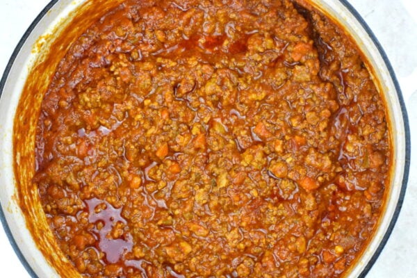 finished bolognese sauce