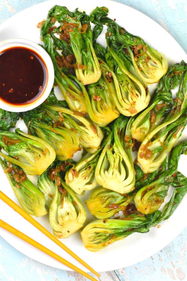 platter of bok choy
