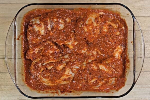 marinating the chicken