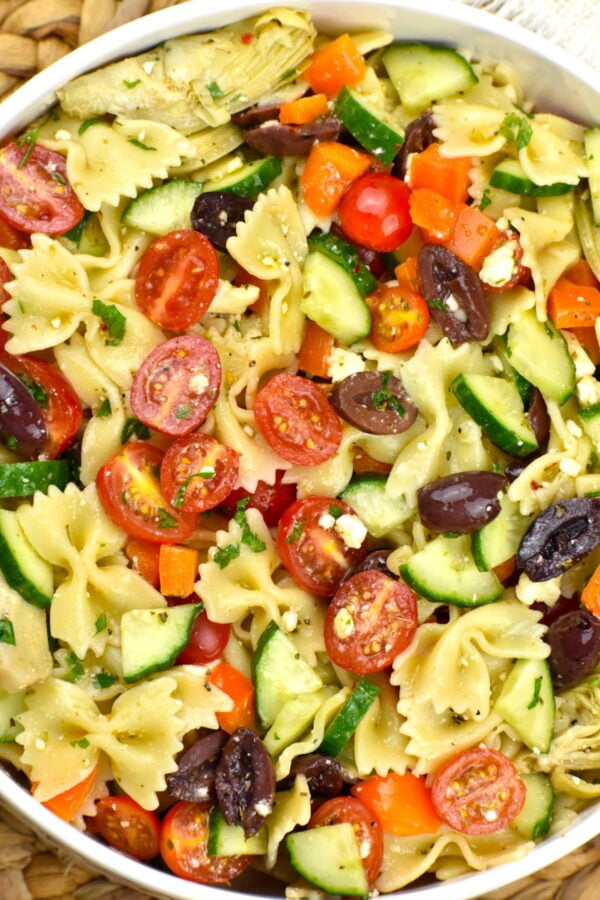 pasta salad in a bowl