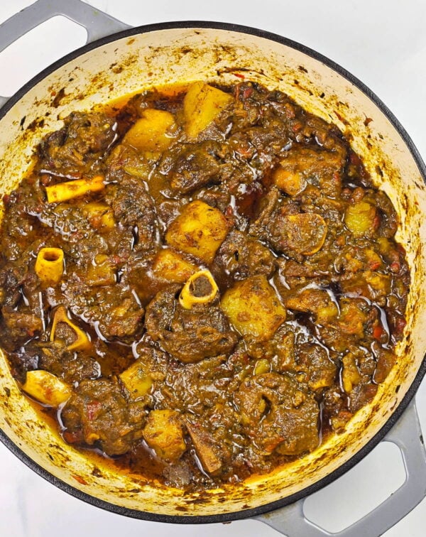 pot of goat curry