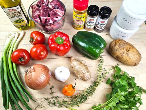 recipe ingredients, as listed below