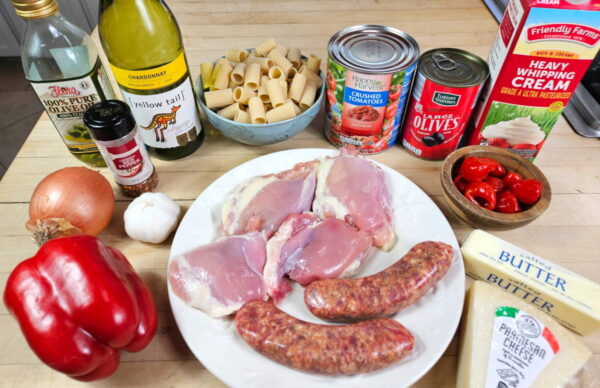 ingredients for this recipe on a countertop