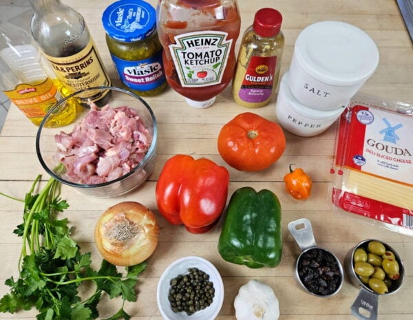 recipe ingredients arranged on a counter