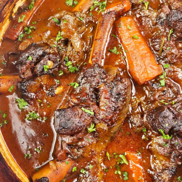 Red Wine Braised Lamb Shanks