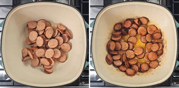 browning the sausage