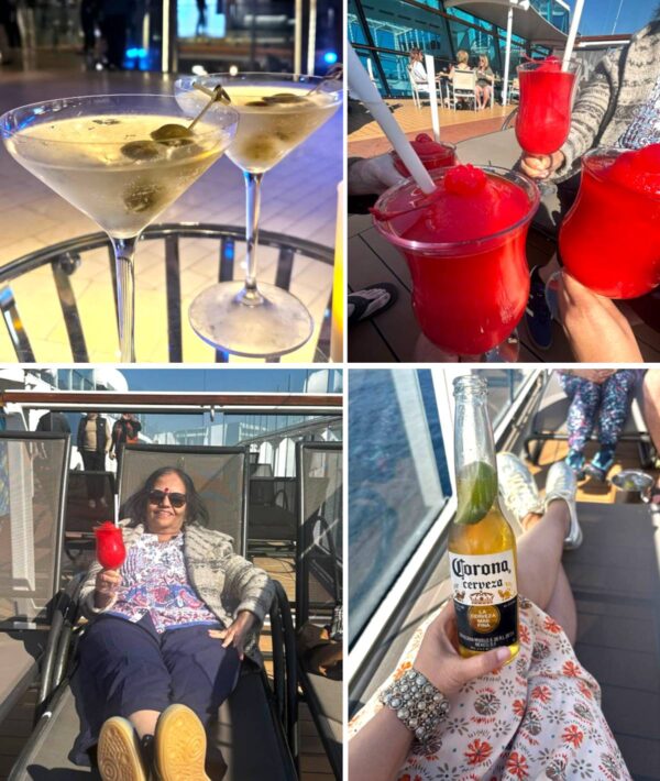 some drinks from a cruise