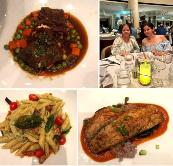 food from a cruise ship restaurant