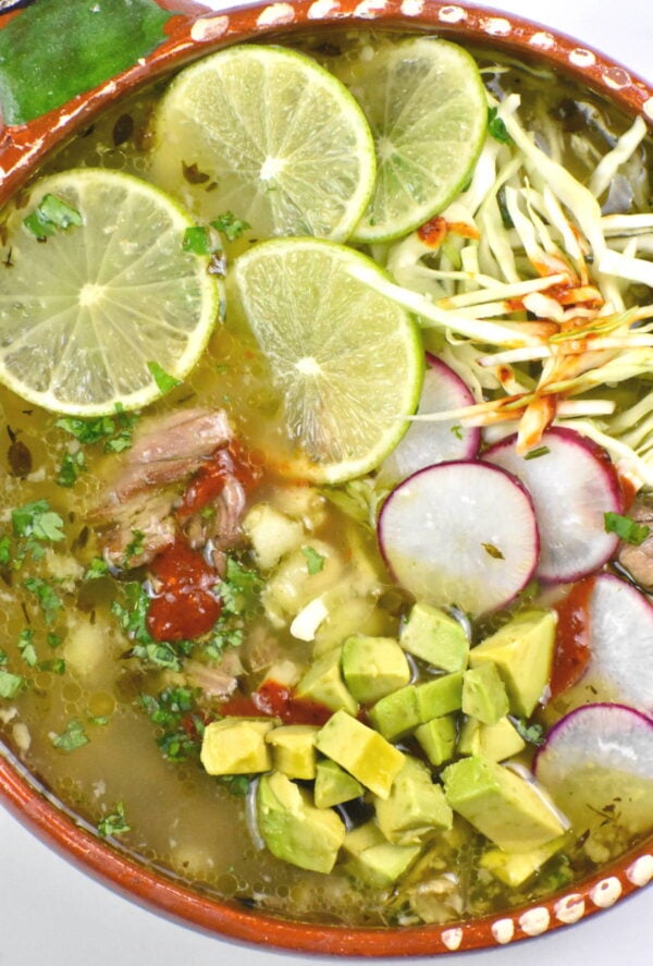 a big bowl of pozole
