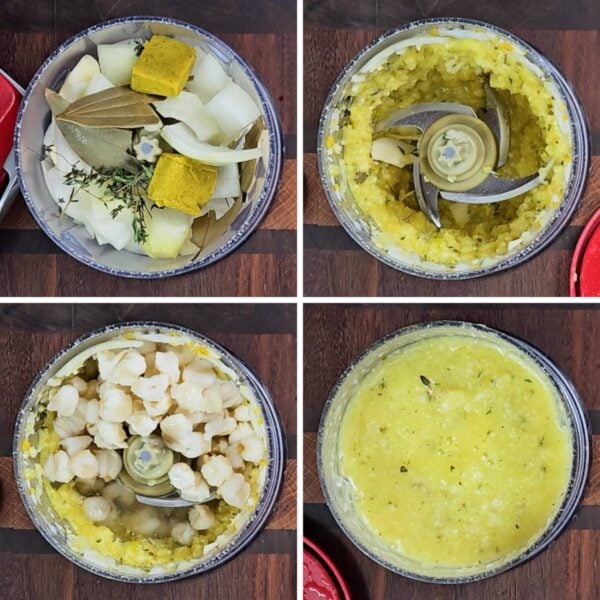 blending up the sauce