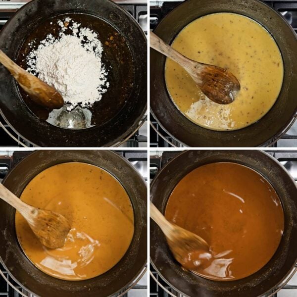 stirring the roux