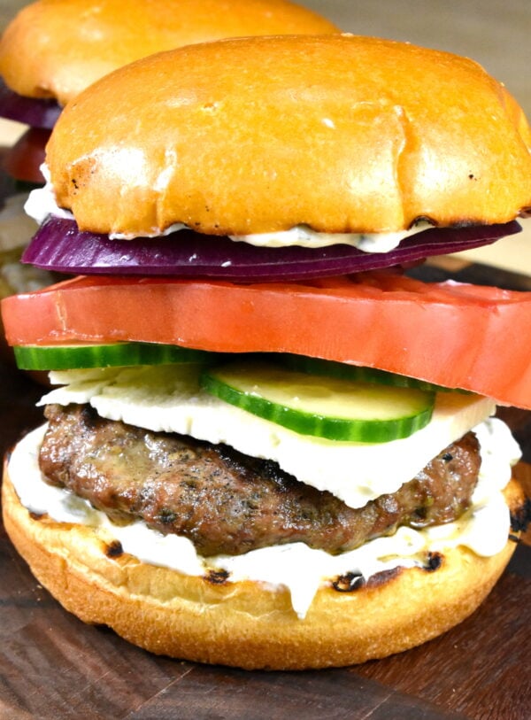 greek lamb burger