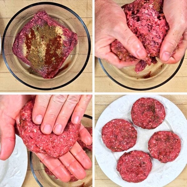 forming the burger patties