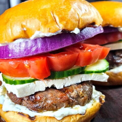 featured image for greek lamb burgers recipe