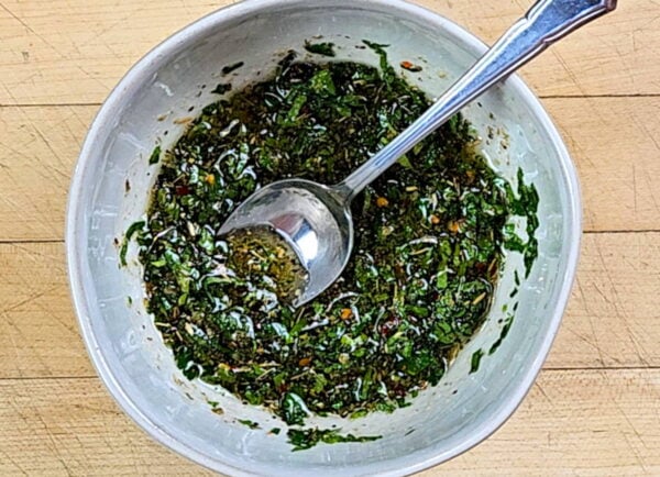 prepared marinade in a bowl