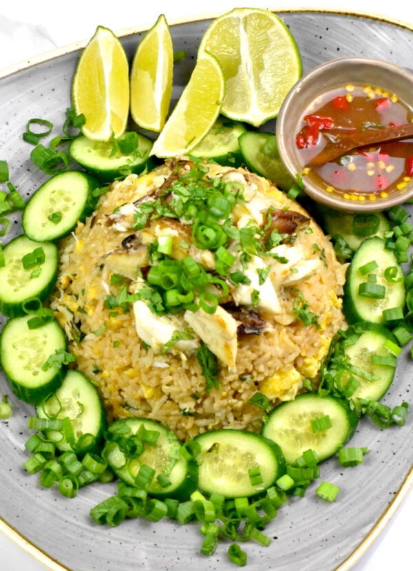 platter of crab fried rice