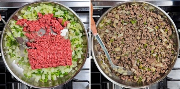 browning ground beef in the same skillet