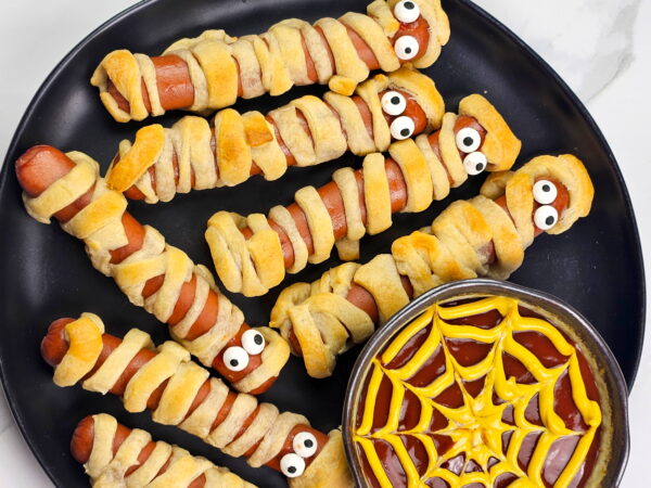 Platter of mummy dogs.